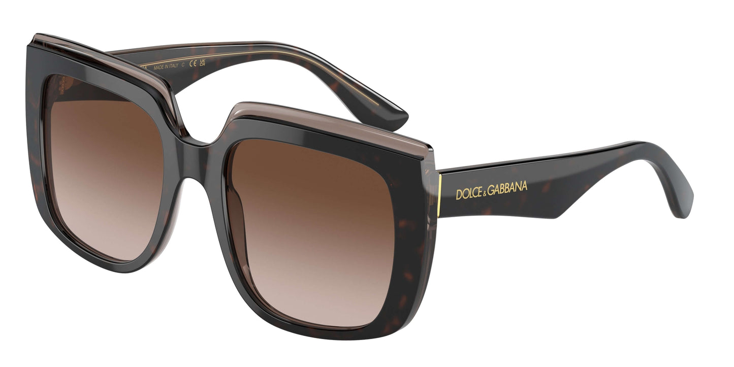 Dolce & Gabbana 0DG4414 sunglasses with oversized square frames and gradient lenses, stylish and perfect for summer.