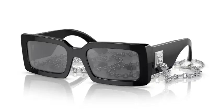 Dolce & Gabbana 0DG4416 stylish black sunglasses with chain detail, perfect for a chic accessory look.