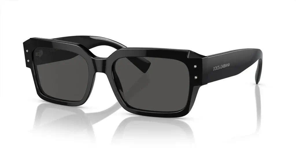 Dolce & Gabbana 0DG4460 black oversized sunglasses with tinted lenses, stylish and modern design for sun protection.