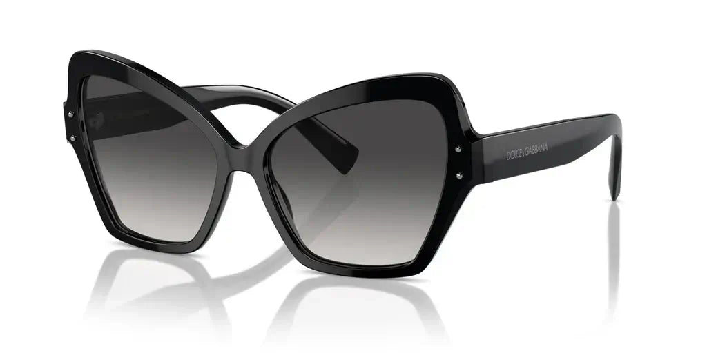 Dolce & Gabbana 0DG4463 oversized black sunglasses with gradient lenses, stylish designer eyewear.