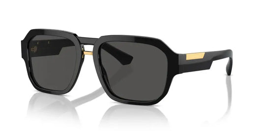 Dolce & Gabbana 0DG4464 sunglasses with black frame and dark lenses, stylish accessory for modern fashion.