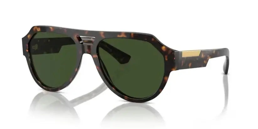 Dolce & Gabbana 0DG4466 sunglasses in tortoiseshell with green lenses, stylish and modern eyewear for fashion enthusiasts.