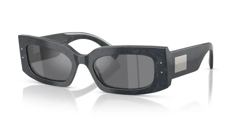 Dolce & Gabbana 0DG4479 sunglasses featuring a bold black frame with grey lenses, perfect for stylish summer looks.