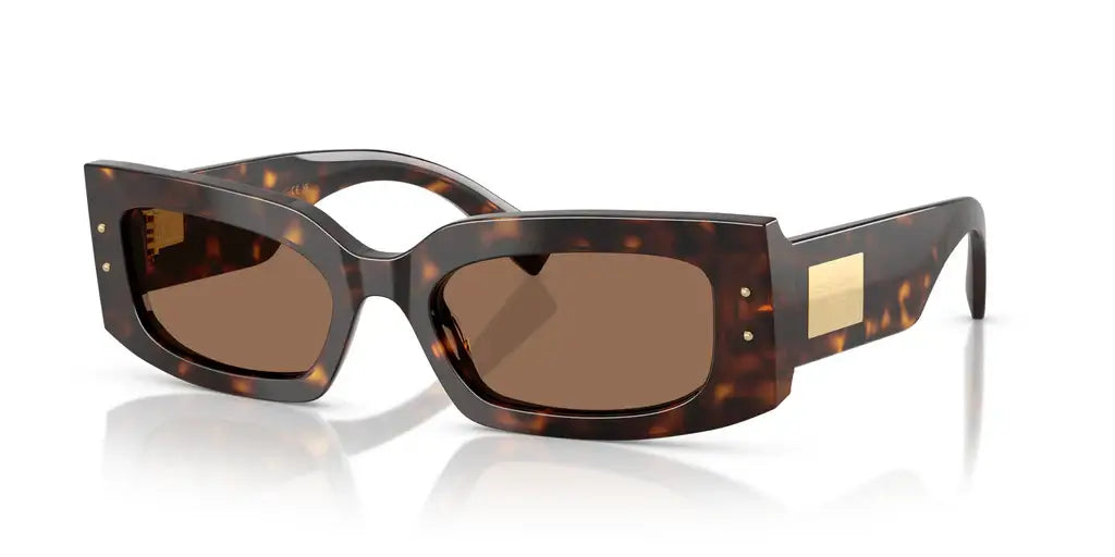 Dolce & Gabbana 0DG4479 sunglasses, stylish tortoiseshell frame with brown lenses, perfect for summer fashion.