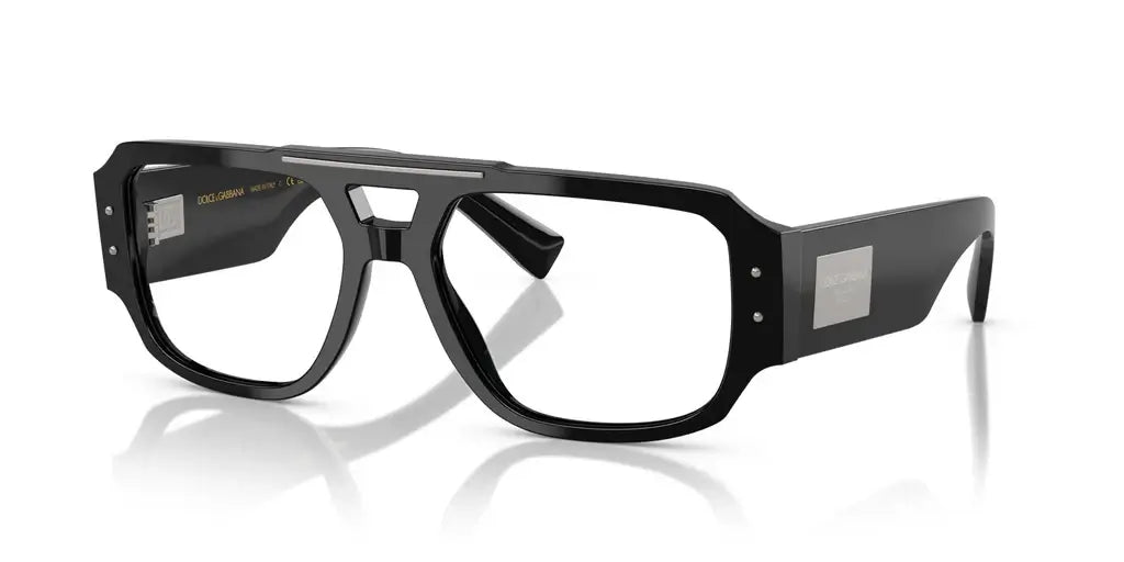 Dolce & Gabbana 0DG4482 black oversized glasses with bold design and stylish frame. Perfect for fashion-forward looks.