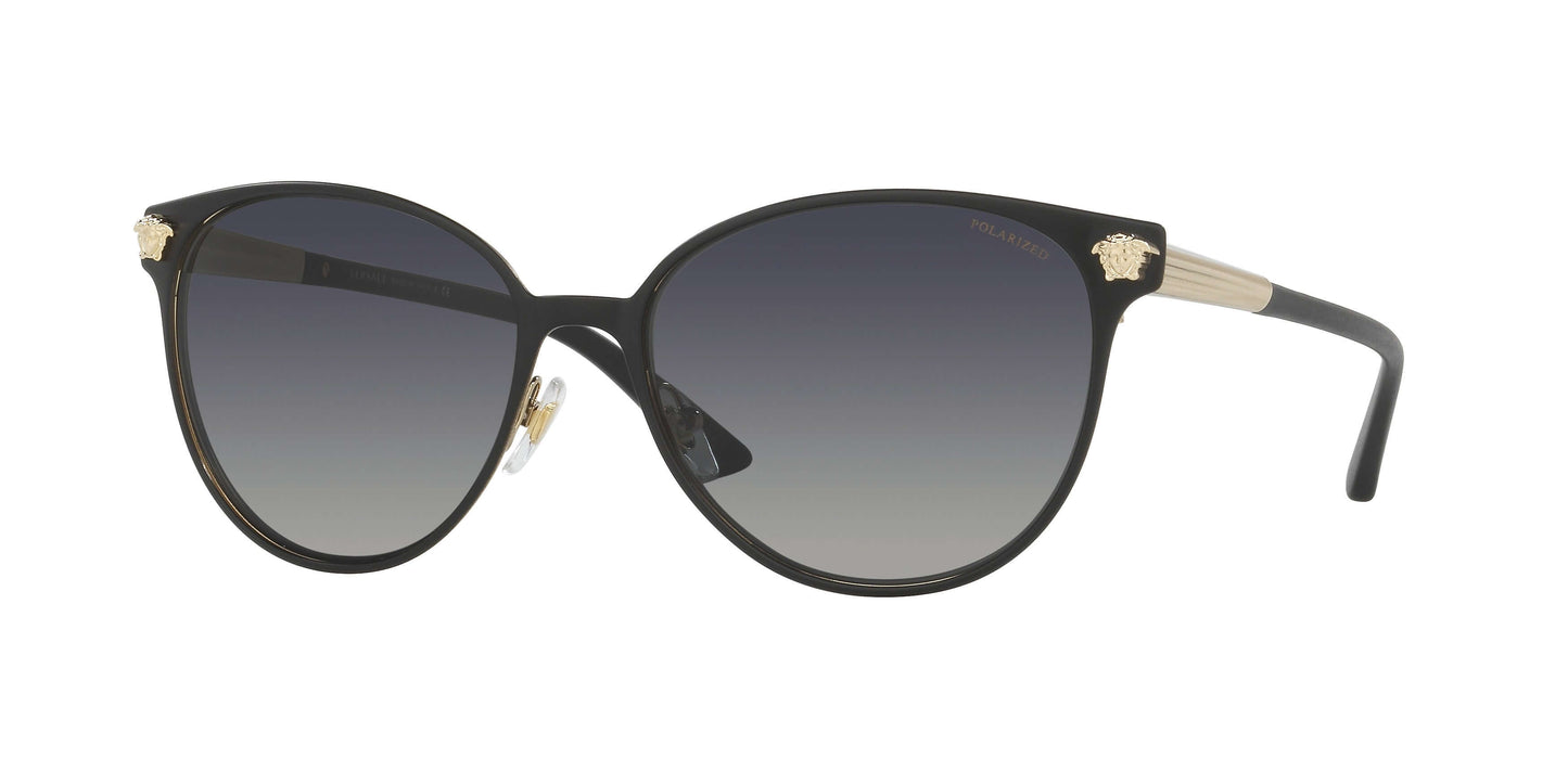 Versace 0VE2168 sunglasses featuring a stylish black frame and gradient lenses, perfect for trendy summer looks.