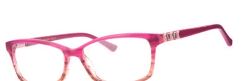 Pink joia 2545 plastic glasses with flex hinge arms and white background