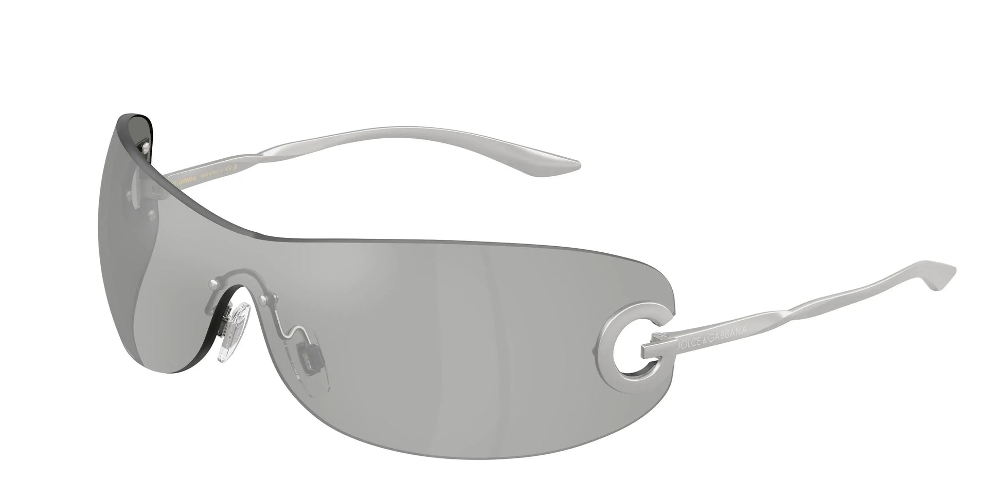 Dolce & Gabbana 0DG2308 sunglasses with sleek gray lenses and modern design for stylish eye protection.