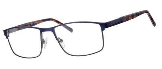 Navy and gunmetal prescription glasses frames for men 