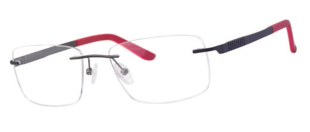 Colt 3548 rimless glasses with nosepads for comfort and white background 