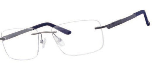 Colt 3548 rimless glasses with nosepads for comfort and white background 