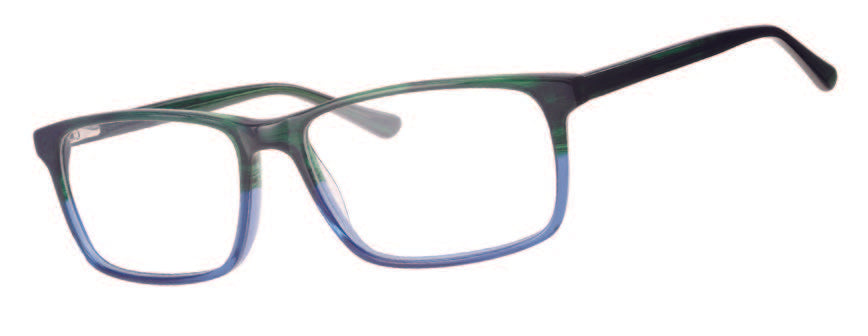 Green and navy elite 4529 plastic glasses with white background 