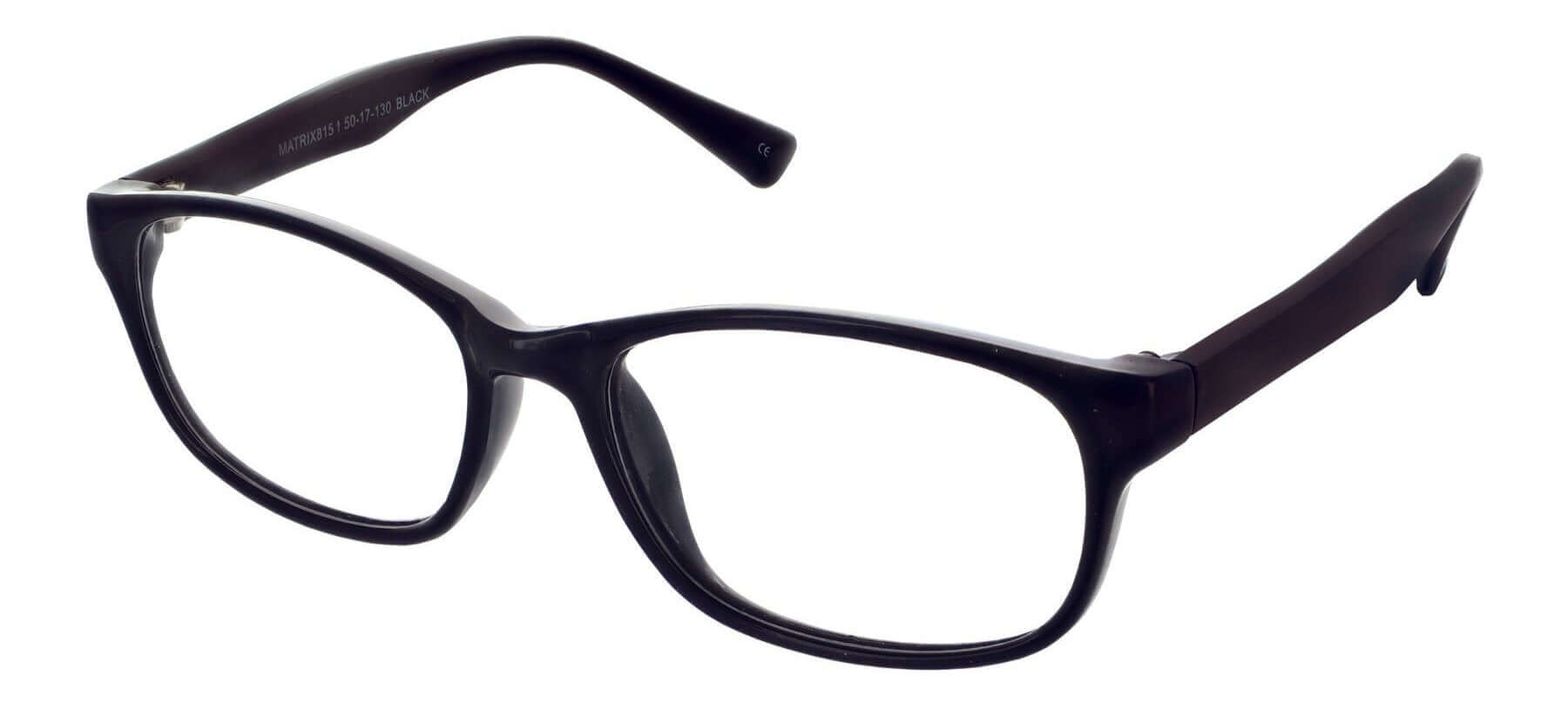 Prescription glasses Matrix 815 featuring a stylish black frame and sleek design for modern eyewear solutions.