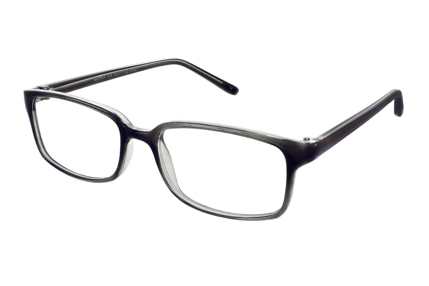 Prescription glasses Matrix 824 in stylish gray frame with a modern design, perfect for everyday wear.