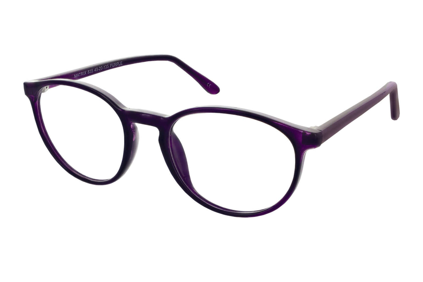 Matrix 835 prescription glasses in purple color, stylish and elegant frame design for everyday wear.