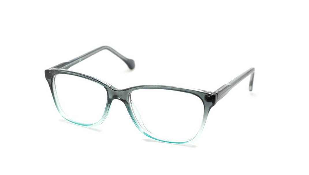 OL15 prescription glasses with a stylish gray frame and clear lenses, perfect for everyday use.