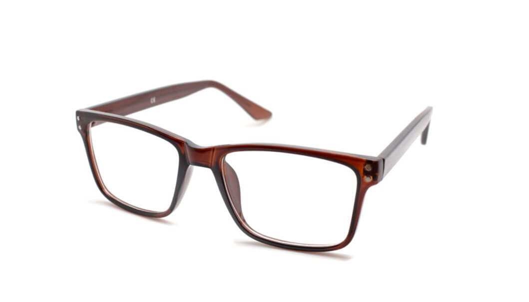 OL20 prescription glasses with stylish brown frames, perfect for everyday use and enhanced vision.