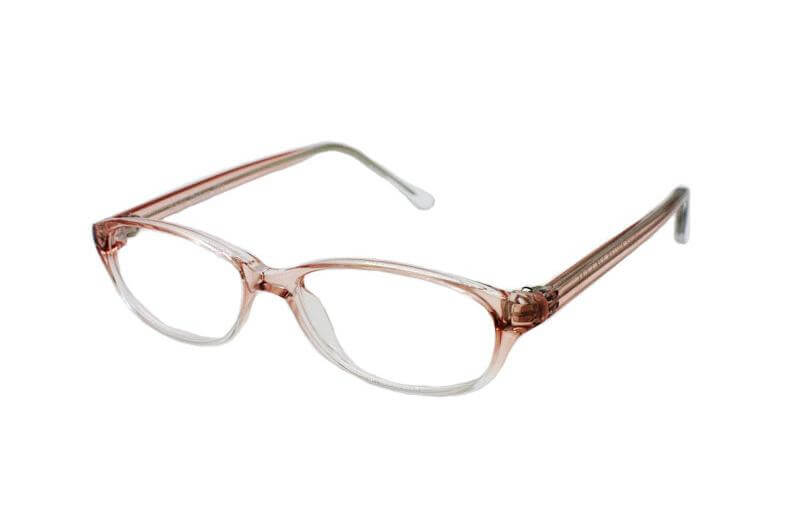 Elegant OL22 prescription glasses in stylish light pink design, perfect for everyday wear and vision correction.