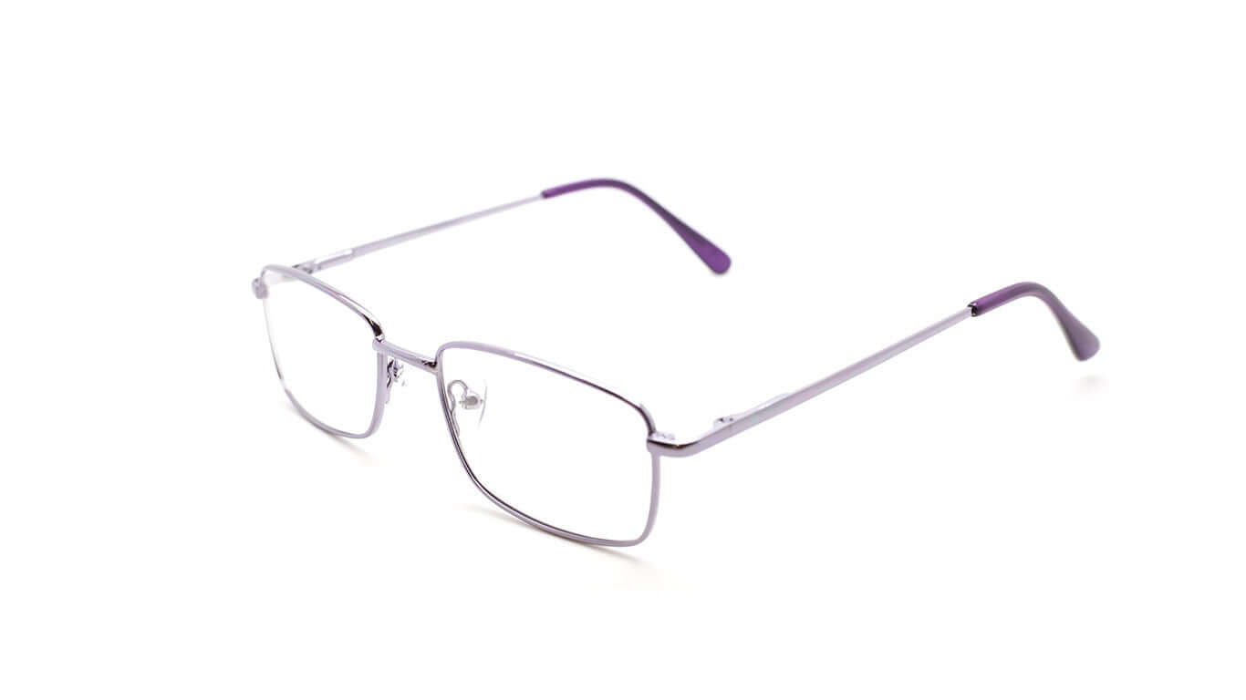 Stylish OL009 eyeglasses with a sleek design and purple accents, perfect for everyday wear and fashion-forward looks.