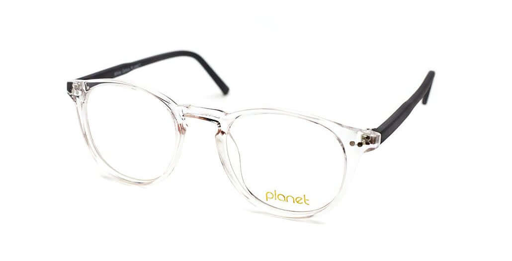 Stylish clear frame glasses by Planet 52 with black arms, perfect for modern eyewear enthusiasts.