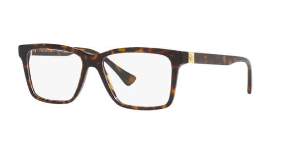 Stylish VERSACE 0VE3328 eyeglasses featuring a tortoiseshell design and sleek shape for a modern look.