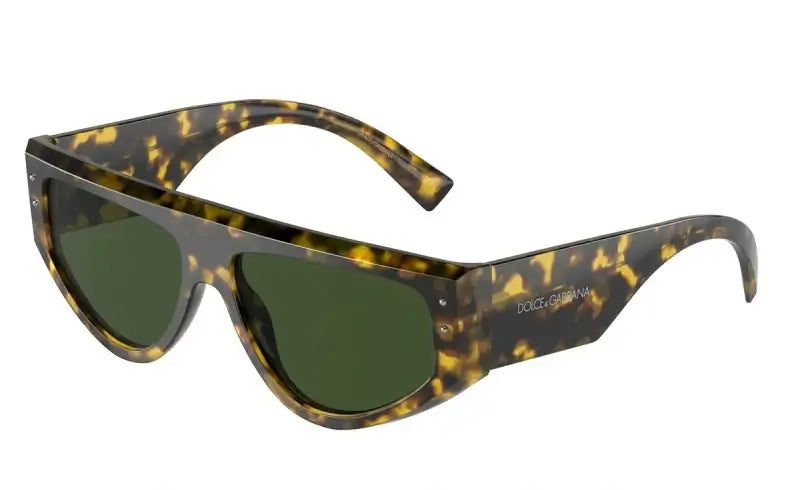 Dolce & Gabbana 0DG4461 sunglasses with tortoiseshell frame and green lenses, stylish eyewear for modern fashion.