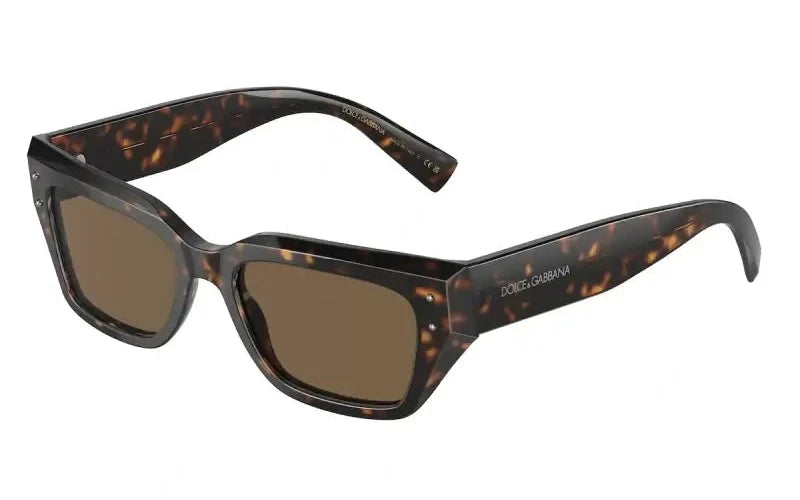 Dolce & Gabbana 0DG4462 sunglasses in tortoiseshell design with brown lenses, stylish and modern eyewear.