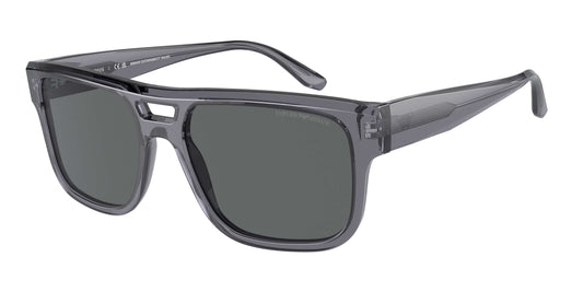 Emporio Armani EA4197 men's sunglasses, stylish gray design with prescription capabilities, ideal for fashion and sun protection.