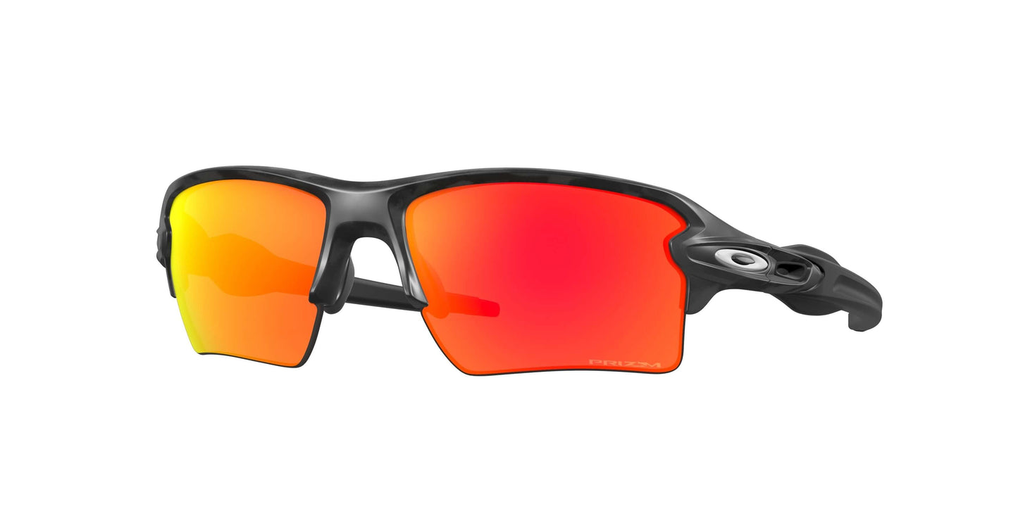 Oakley Flak 2.0 sunglasses 0OO9188 with bold red mirrored lenses and sleek black frame, perfect for sports and outdoor activities.