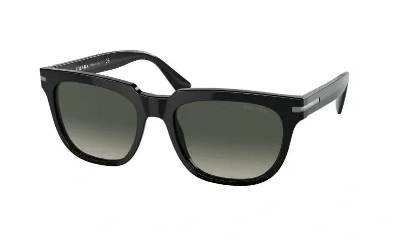 Prada 0PR 04YS black sunglasses with gradient lenses, stylish and modern design suitable for any occasion.