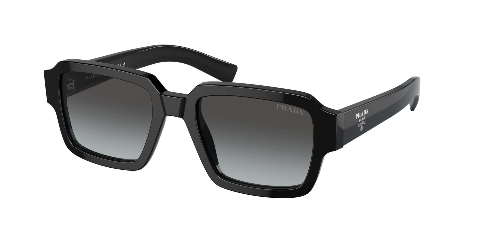 PRADA 0PR 02ZS stylish black sunglasses with gradient lenses, perfect for elevating your fashion look.