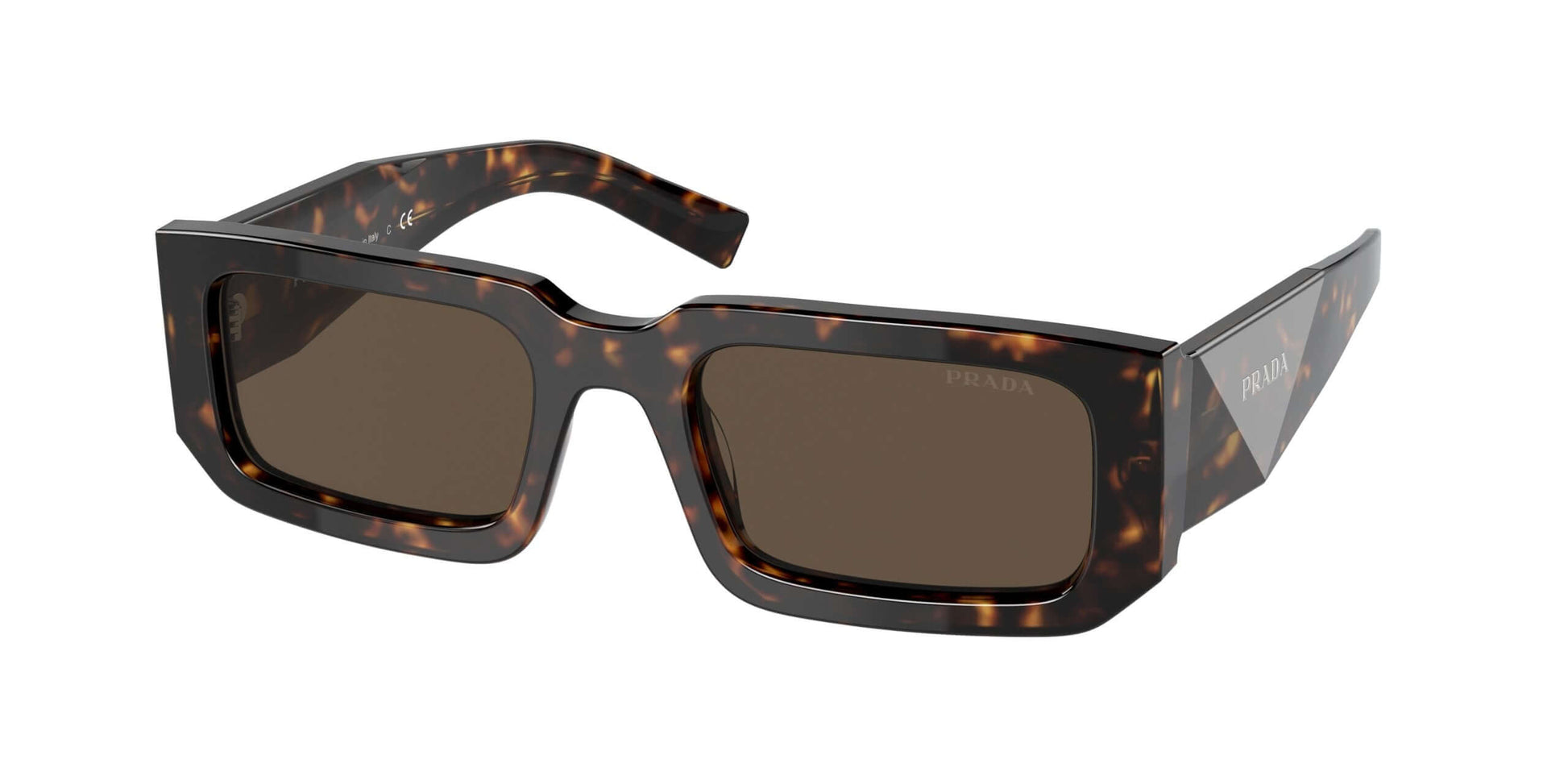 PRADA 0PR 06YS oversized tortoiseshell sunglasses with dark lenses, stylish and modern eyewear for fashion enthusiasts.