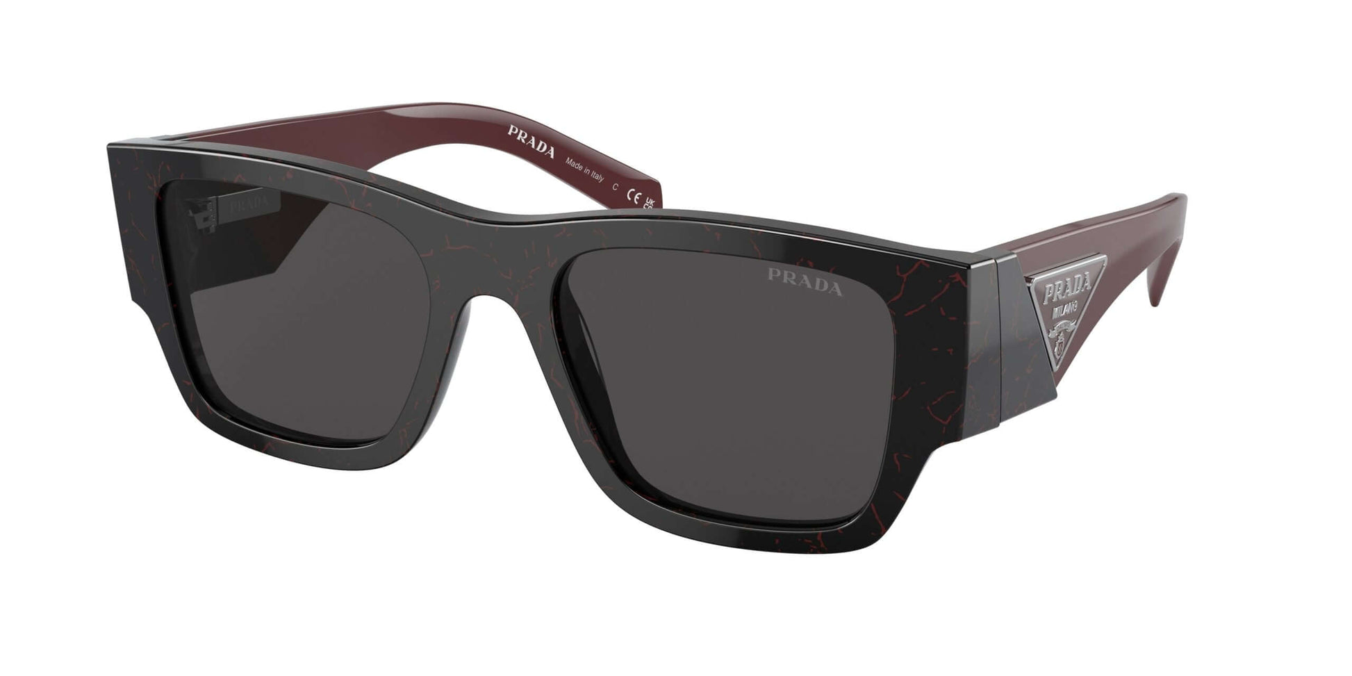 PRADA 0PR 10ZS sunglasses featuring stylish black frames and tinted lenses, perfect for fashion-forward individuals.