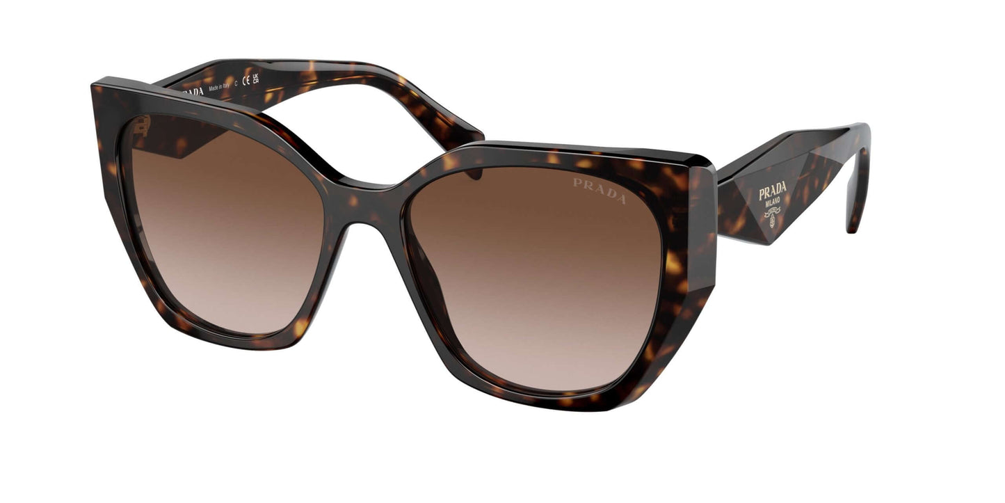 PRADA 0PR 19ZS oversized sunglasses in tortoiseshell with gradient lenses, stylish fashion accessory for sunny days.