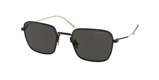 PRADA 0PR 54WS sunglasses featuring a sleek black frame and dark lenses for a stylish look.