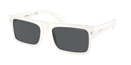 PRADA 0PR A10S white sunglasses, stylish eyewear perfect for fashion enthusiasts and prescription sunglasses wearers.