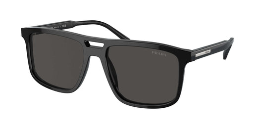 PRADA 0PR A22S stylish black sunglasses with dark lenses and sleek frame design, perfect for fashion-forward wearers.