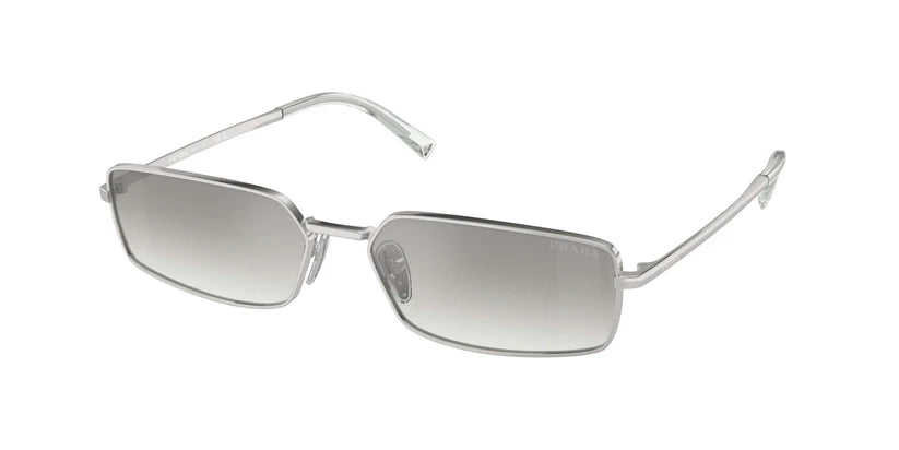 PRADA 0PR A60S stylish rectangular sunglasses with gradient lenses and sleek metallic frame. Perfect for fashion-forward individuals.