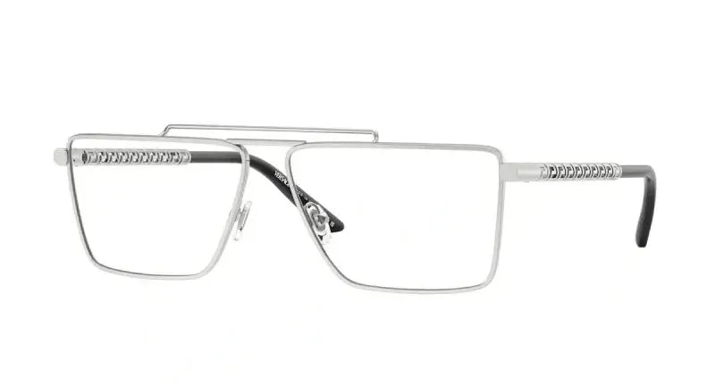 Versace VE1295 stylish eyewear featuring a sleek silver frame and modern square lenses, perfect for fashion enthusiasts.