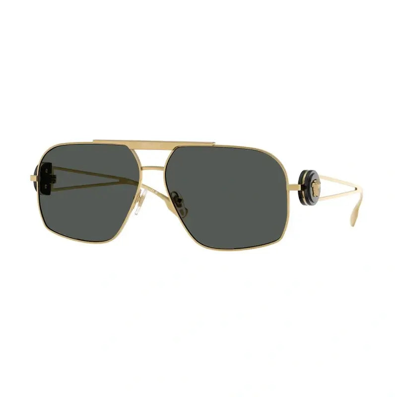 Versace VE2269 sunglasses in gold with dark lenses, stylish aviator design for fashion-forward eyewear enthusiasts.